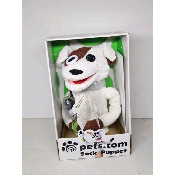 Pets.Com Sock Puppet Interview Dog Collectible Vintage New in Box Plush Rare - Picture 14 of 14